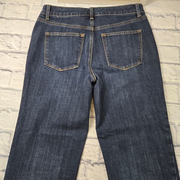Talbots Women's Everyday Relaxed Jeans Ankle Corsica Dark Wash Stretch size 8 - Picture 9 of 12